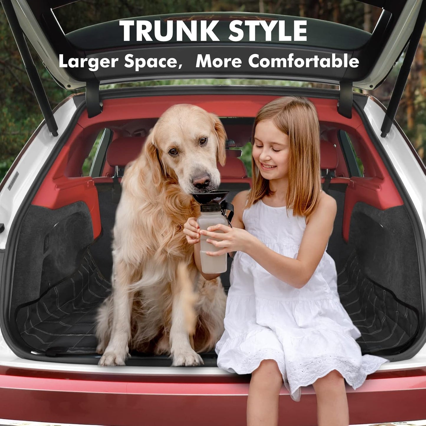 Hopidogie 4-in-1 Dog Car Seat Cover – Waterproof, Scratchproof, Non-Slip & Durable Pet Protector