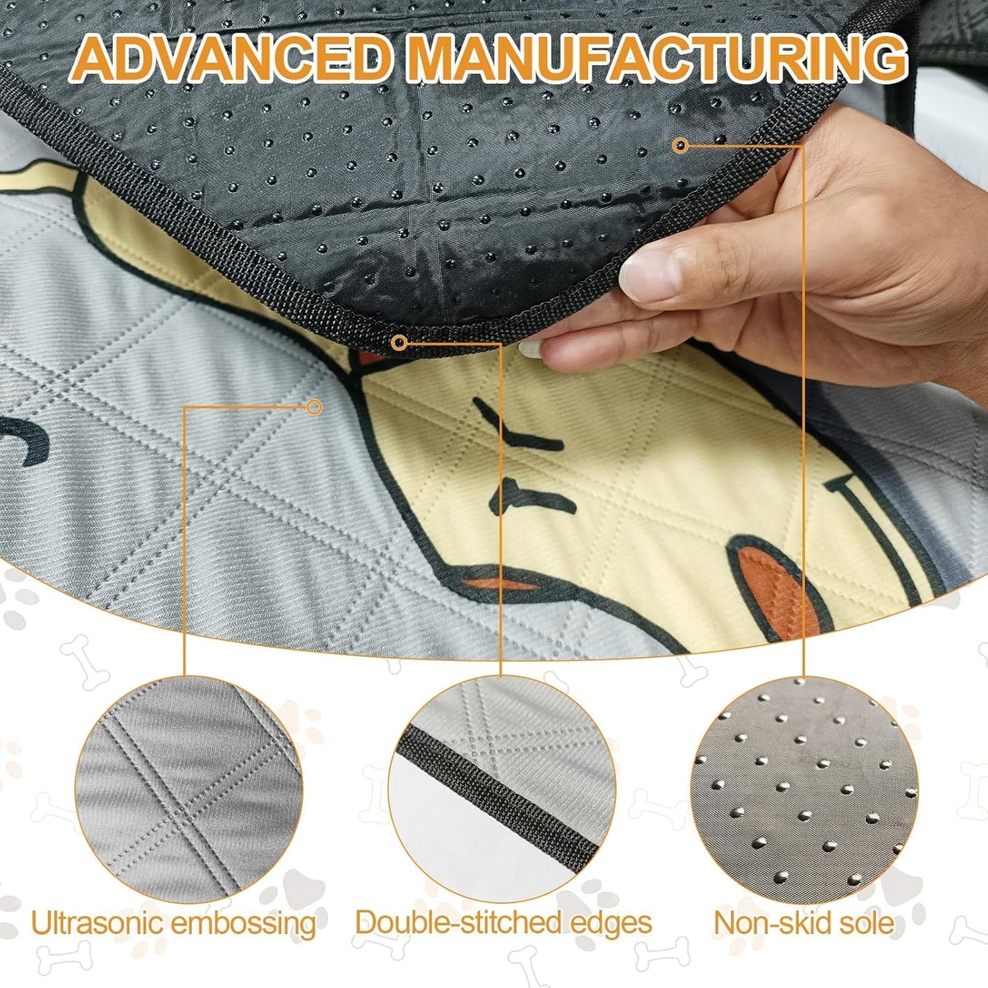 4-Pack Washable Dog Pee Pads – Large 47x32in Reusable Puppy Training Mats, Leak-Proof & Non-Slip (Grey)