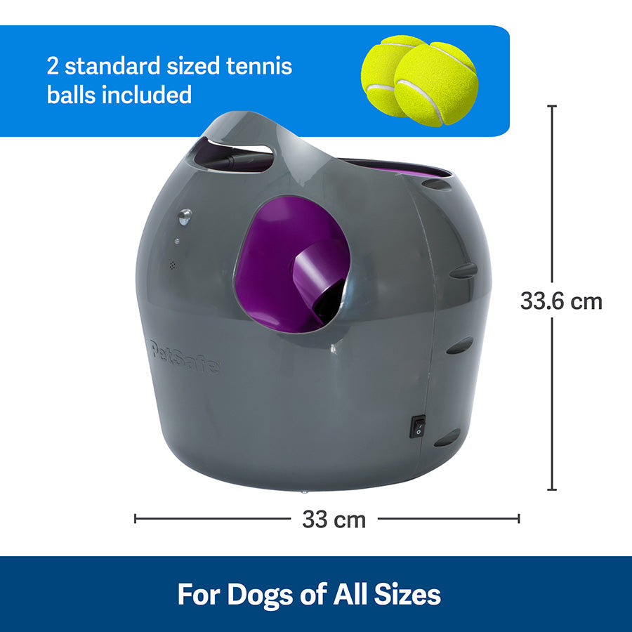 PetSafe Automatic Dog Ball Launcher – Tennis Ball Thrower with Adjustable Distance for Indoor & Outdoor Play