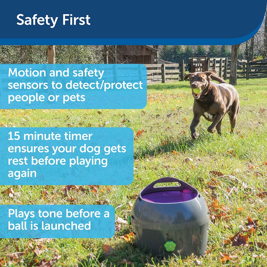 PetSafe Automatic Dog Ball Launcher – Tennis Ball Thrower with Adjustable Distance for Indoor & Outdoor Play