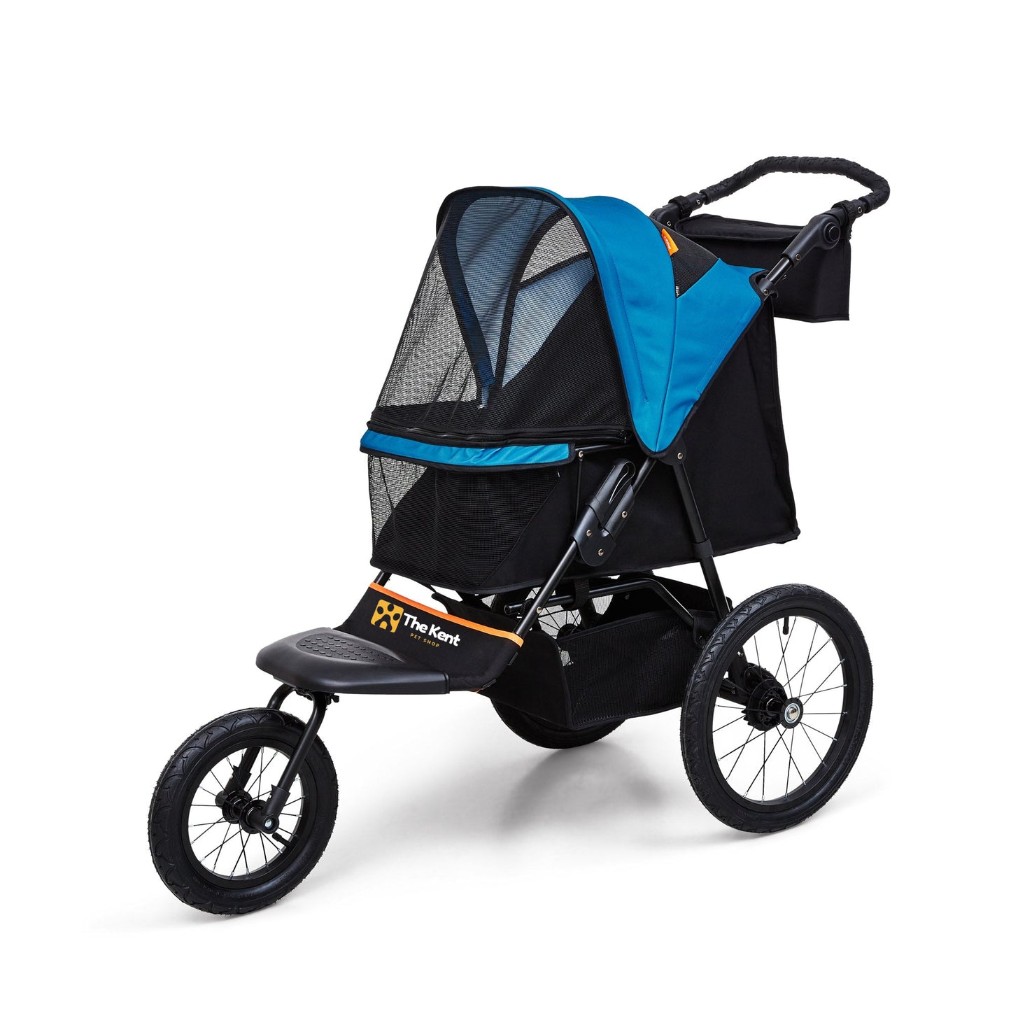 Palster Explorer Dog Stroller – Foldable All-Terrain Pet Buggy with Suspension, Lightweight Design (Black & Harbour Blue)
