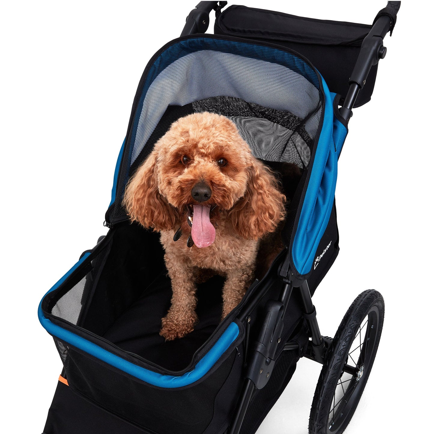 Palster Explorer Dog Stroller – Foldable All-Terrain Pet Buggy with Suspension, Lightweight Design (Black & Harbour Blue)