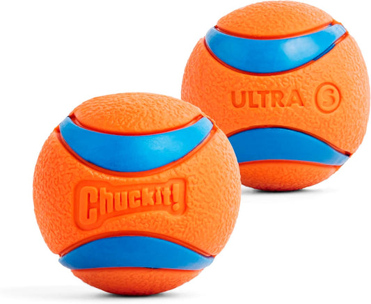 ChuckIt! Ultra Ball Dog Toy – Durable High-Bounce Rubber Balls for Dogs, Floating & Chew-Resistant, 2-Pack Medium